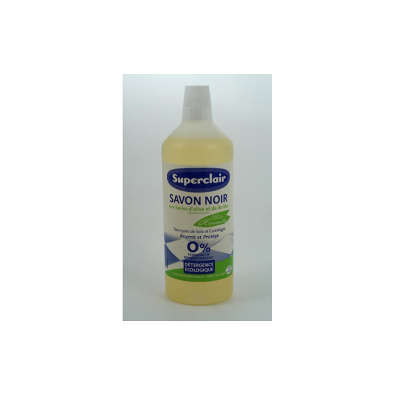 Savon noir aux huiles d'olives et de lin Bio 1L - SUPERCLAIR - SC4