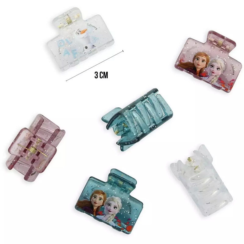 Lot de 6 mini pinces à cheveux pailletées La Reine des Neiges 2 - DISNEY - RDN7008
