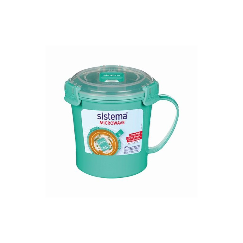 Mug à soupe en plastique pour micro-ondes 656ml - SISTEMA - SA21107