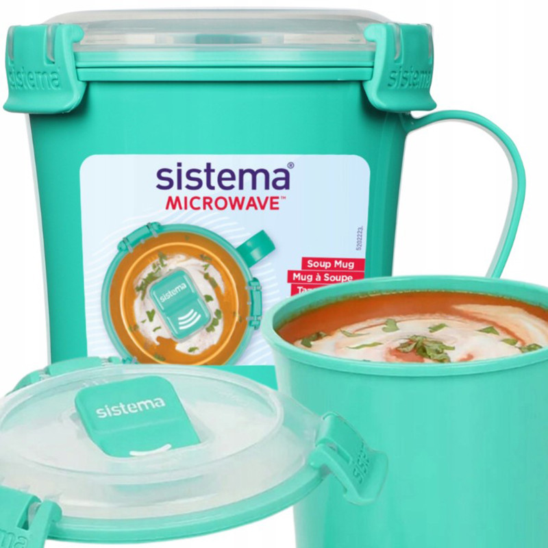 Mug à soupe en plastique pour micro-ondes 656ml - SISTEMA - SA21107