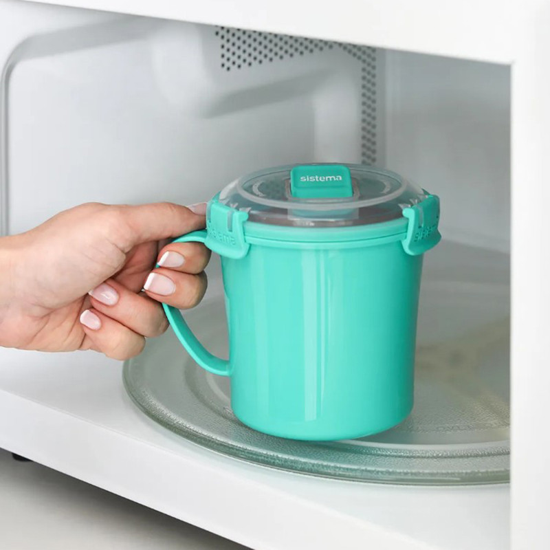Mug à soupe en plastique pour micro-ondes 656ml - SISTEMA - SA21107