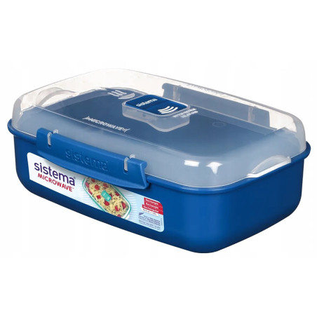 Boîte rectangulaire pour micro-ondes 1,25L Bleu roi - SISTEMA - SA21114