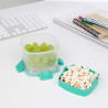 Boîte hermétique snack To Go avec séparateur 400mL Turquoise - SISTEMA - SA21320