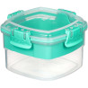 Boîte hermétique snack To Go avec séparateur 400mL Turquoise - SISTEMA - SA21320