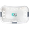 Panier à linge Home 37L Blanc - SISTEMA - SA51255