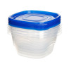 Set de 4 boîtes hermétiques carrées TakeAlongs 1,2L Bleu - SISTEMA - SA54110