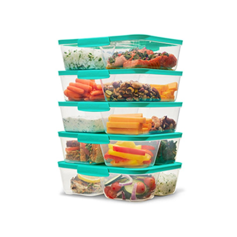 Set de 5 boîtes hermétiques Nest It 3 compartiments 1,9 L Vert - SISTEMA - SA59175