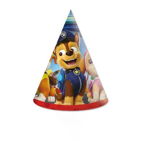 Lot de 6 chapeaux d'anniversaire en carton Pat'Patrouille - PROCOS - PR95605