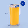 Pichet à jus en plastique Klip it Plus 2L Bleu - SISTEMA - SA881420