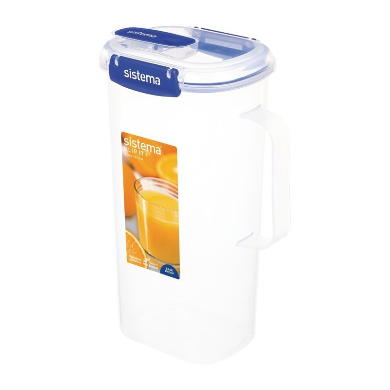 Pichet à jus en plastique Klip it Plus 2L Bleu - SISTEMA - SA881420