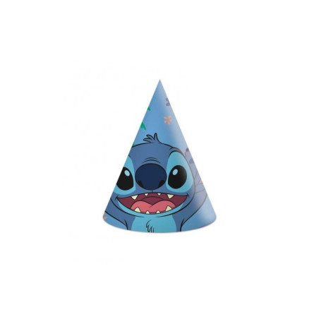 Lot de 6 chapeaux d'anniversaire en carton Disney Stitch - PROCOS - PR96914