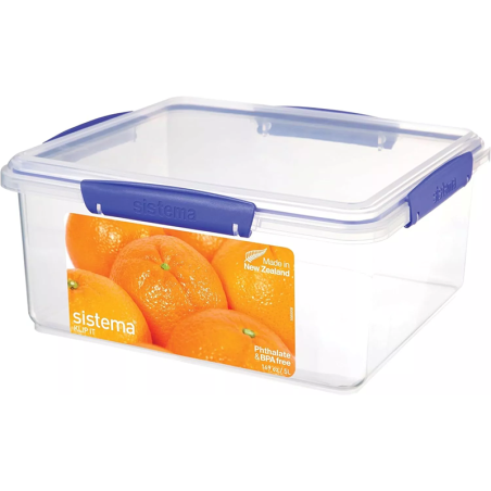 Boîte hermétique rectangulaire Klip it Plus 5L Bleu - SISTEMA - SASA1850