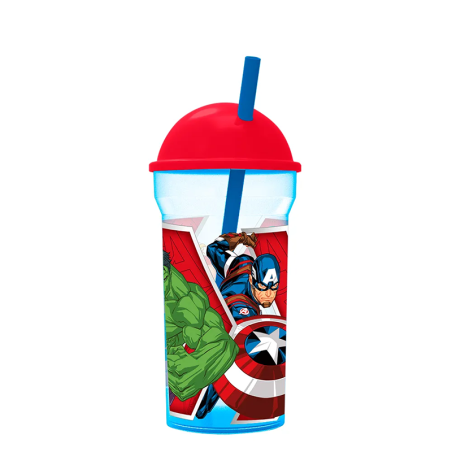 Gobelet à couvercle avec paille Avengers 460mL - STOR - ST74188