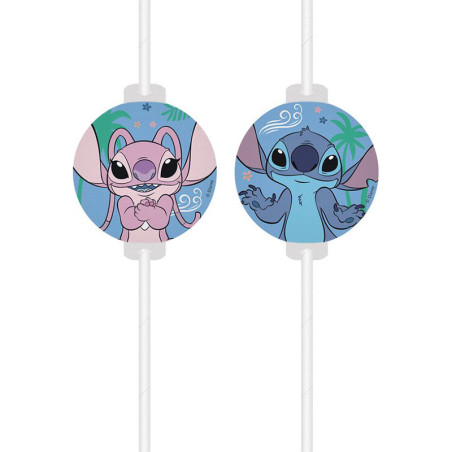Lot de 4 pailles en papier Disney Stitch - PROCOS - PR96919