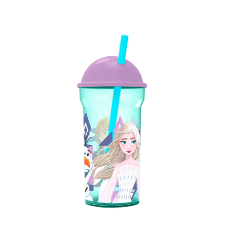 Gobelet à couvercle avec paille La Reine des Neiges 2 460mL - STOR - ST74288