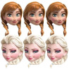6 Masques d'anniversaire La Reine des Neiges 2 Anna et Elsa - PROCOS - PR85967