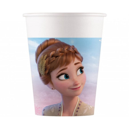8 Gobelets en carton La Reine des Neiges II 200mL - PROCOS - PR93839