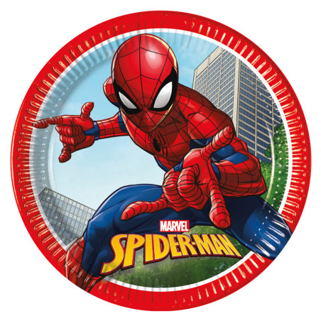 8 Assiettes en carton Spiderman II Ø23cm - PROCOS - PR93863