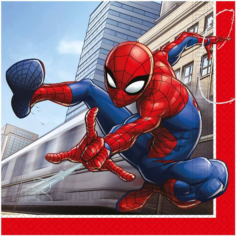 20 Serviettes en papier Spiderman 33x33 cm - PROCOS - PR93865