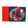 Lot de 6 cartes d'invitation avec enveloppes Spiderman Crime Fighter - PROCOS - PR93951