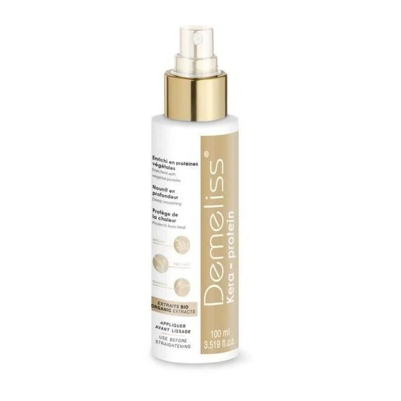 Coffret Lisseur vapeur Demeliss Titanium Love Edition Gold Rose + Soin nourrissant 100ml Kera-PROTEIN- SAINT ALGUE-STA3927
