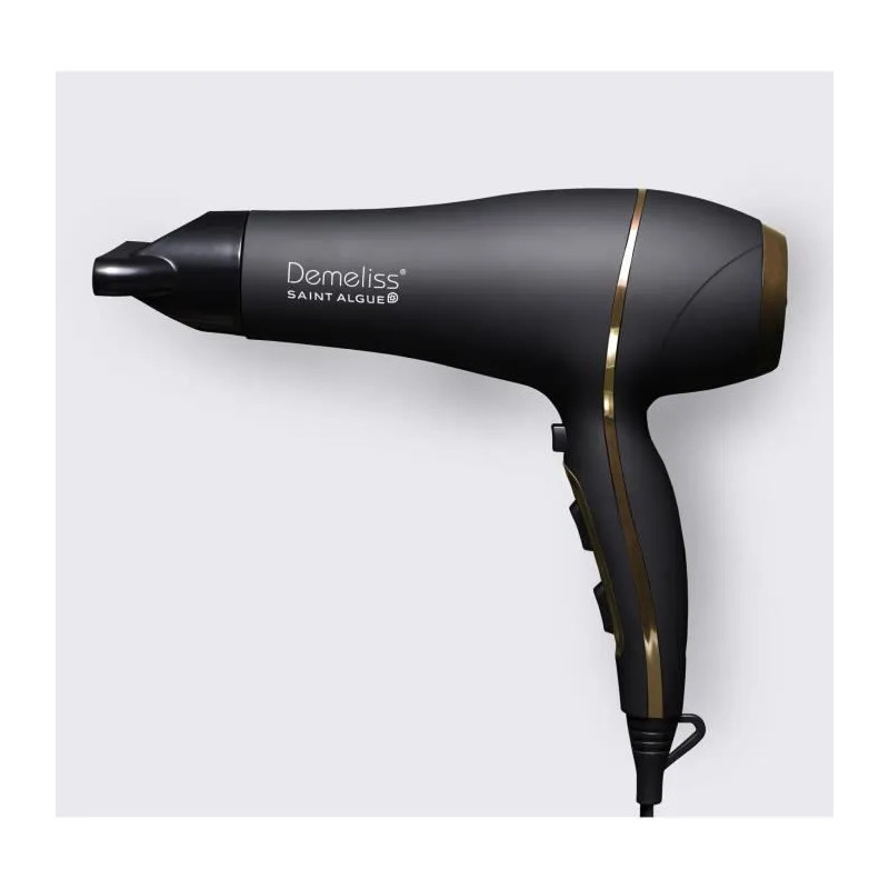 Sèche-cheveux Demeliss Ultra Tourmaline 2200W Noir/Doré - SAINT ALGUE - STA3974