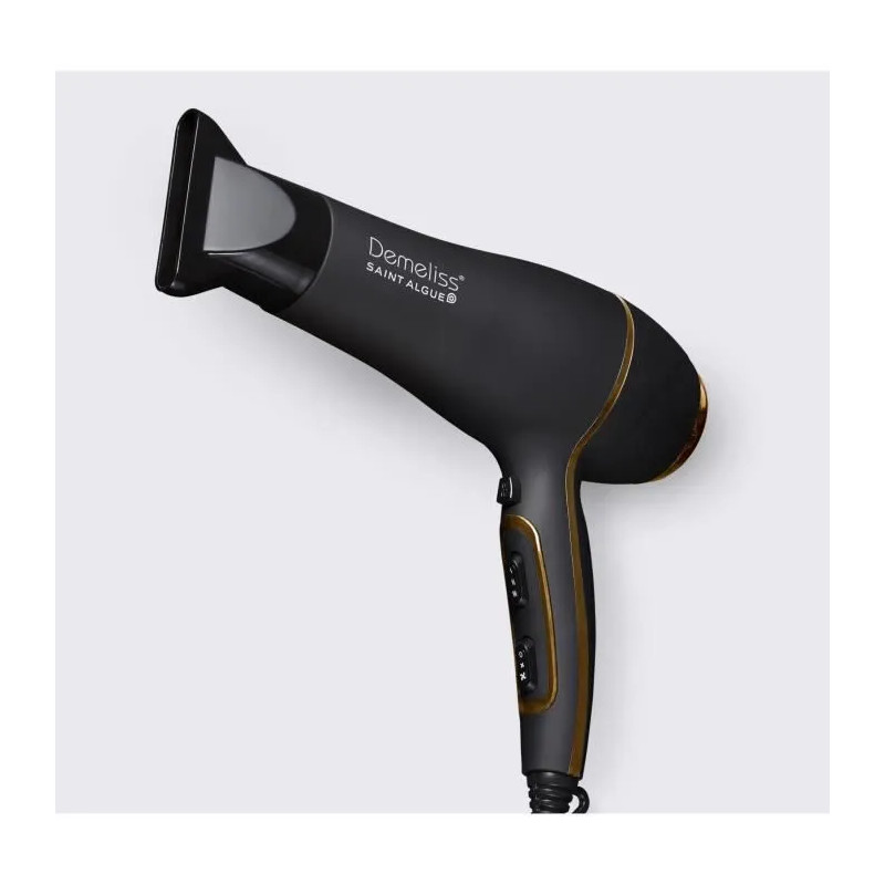 Sèche-cheveux Demeliss Ultra Tourmaline 2200W Noir/Doré - SAINT ALGUE - STA3974