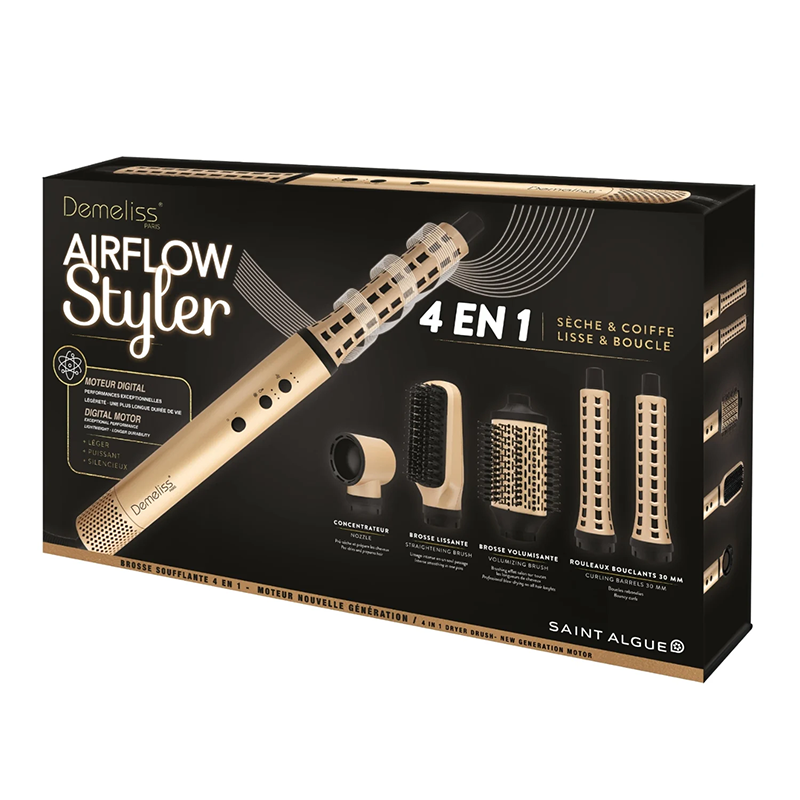 Brosse soufflante Airflow Styler Champagne doré - SAINT ALGUE - STA20035