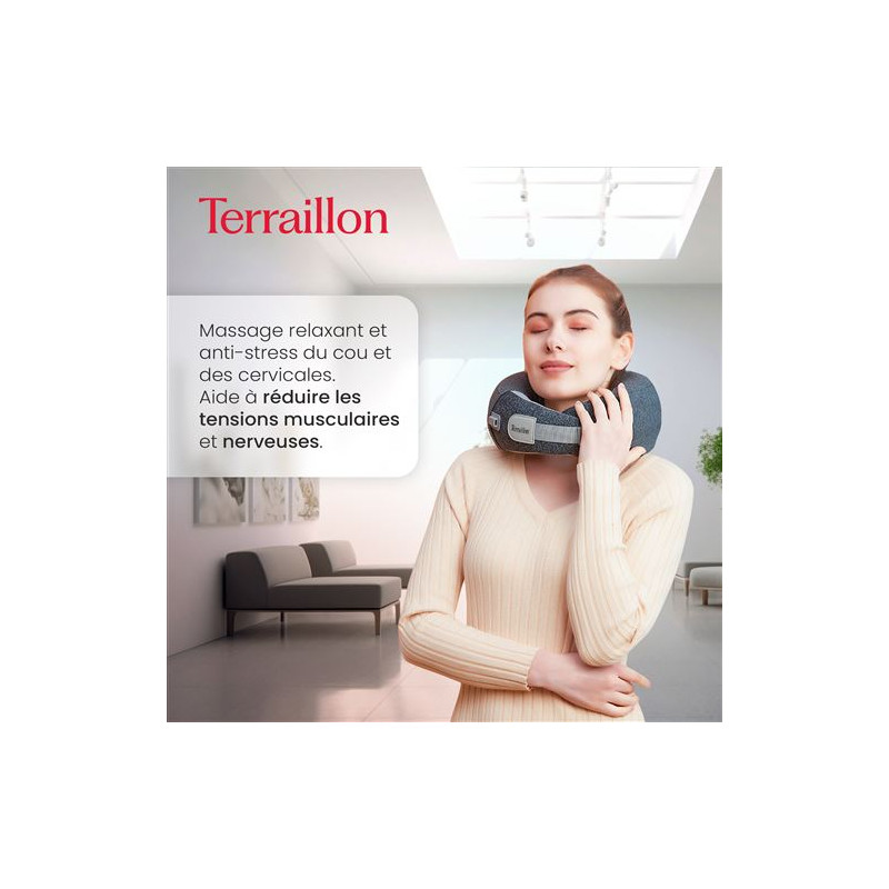 Appareil de massage cervical Neck Massager 3 vitesses Gris - TERRAILLON - TER15310