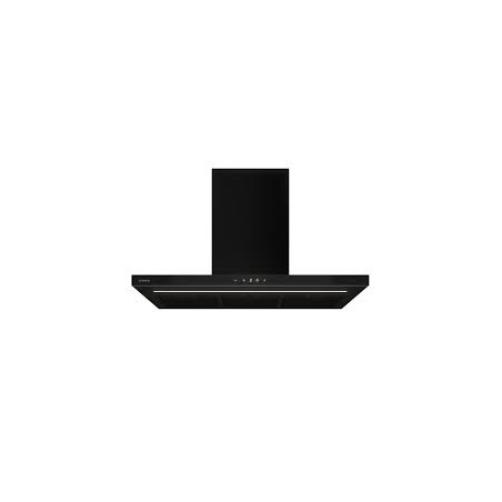 Hotte décorative murale en verre 90cm 735 m³/h Noir - DE DIETRICH - DHB49740B