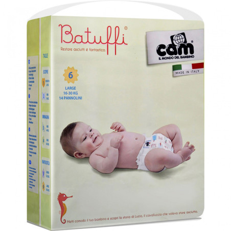 Couches Batuffi Extra Large 16-30kg 14 pièces – CAM - CAM-V432