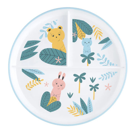 Assiette d’apprentissage en Polypropylène 3 Compartiments Bleu - BEBE CONFORT - DOR-3105209940
