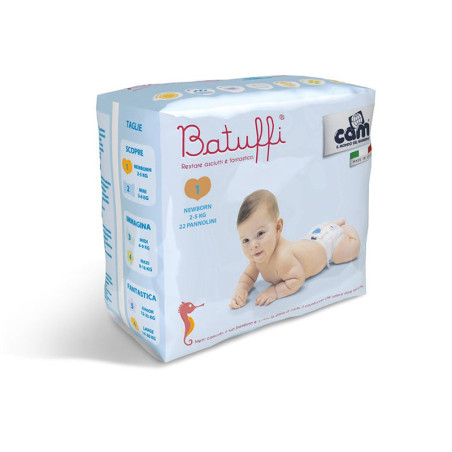 Couches Batuffi Taille 1 Nouveau-né 2-5kg 22 pièces – CAM - CAM-V420