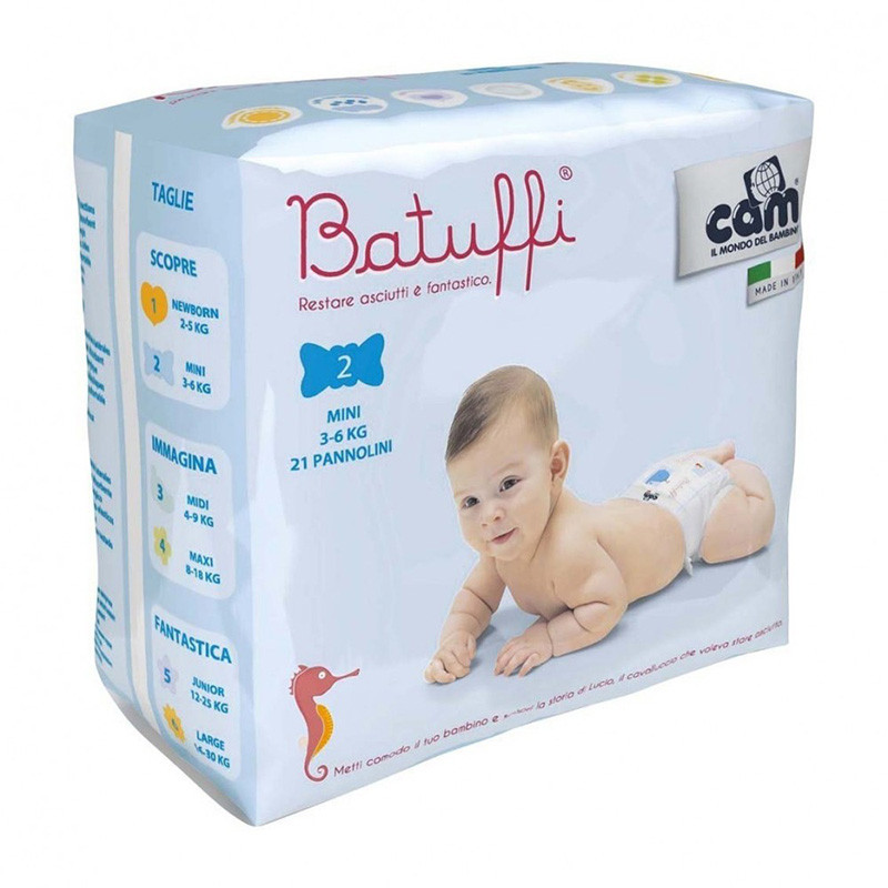 Couches Batufffi Taille 2 Mini 3-6kg 21 pièces – CAM - CAM-V425