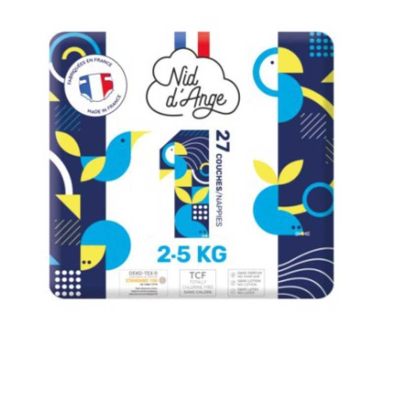 Couche bébé Taille 1 2-5kg 27 pièces – NID D’ANGE - HNACS11-01
