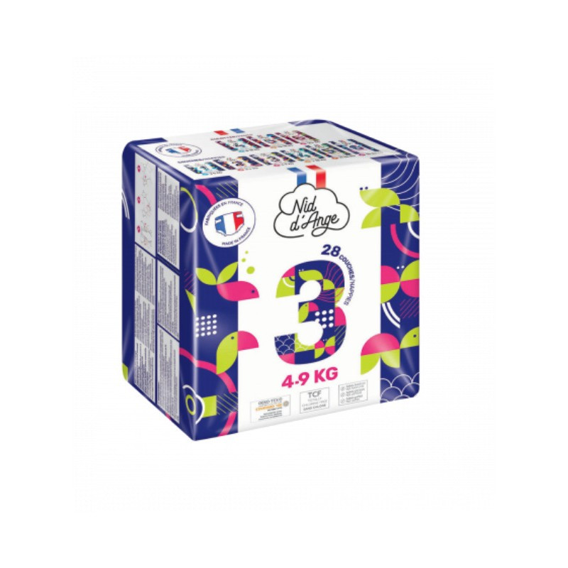 Couche bébé Taille 3 4-9kg 28 pièces – NID D’ANGE - CEL-HNACS31-01