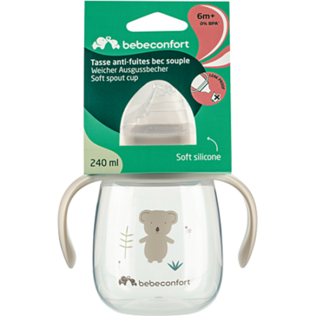 Tasse d’apprentissage Anti-fuite bec silicone 240mL Sand - BEBE CONFORT - DOR-3105201210