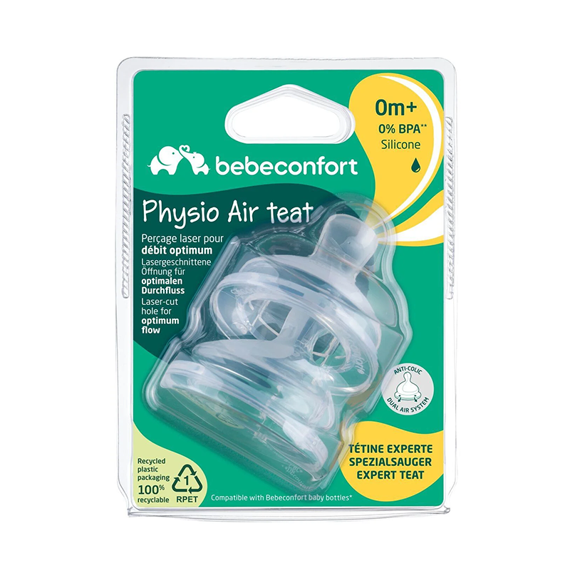 Tétine Physio Air débit lent Naissance Silicone Blanc - BEBE CONFORT - DOR-3102202220