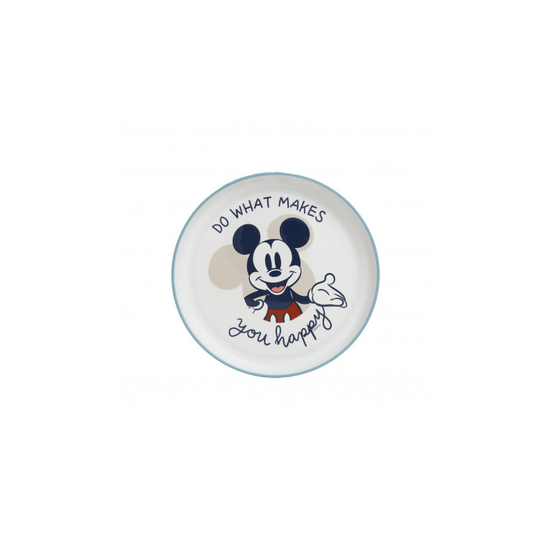 Assiette anti-dérapante Mickey Mouse Plastique 10 mois Bleu – THERMOBABY - STO-10493