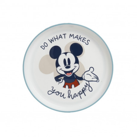 Assiette anti-dérapante Mickey Mouse Plastique 10 mois Bleu – THERMOBABY - STO-10493