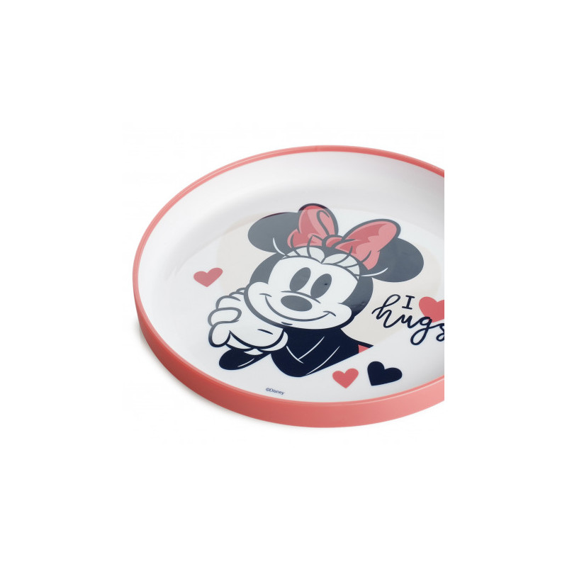 Assiette anti-dérapante Minnie Mouse Plastique 10 mois Rose - THERMOBABY - STO-10793