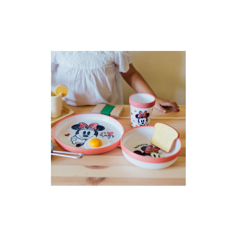 Assiette anti-dérapante Minnie Mouse Plastique 10 mois Rose - THERMOBABY - STO-10793