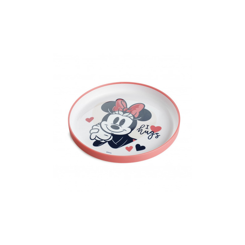 Assiette anti-dérapante Minnie Mouse Plastique 10 mois Rose - THERMOBABY - STO-10793