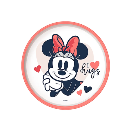 Assiette anti-dérapante Minnie Mouse Plastique 10 mois Rose - THERMOBABY - STO-10793