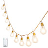 Guirlande extérieure 10ampoules LED blanc chaud intensité variable MINTA