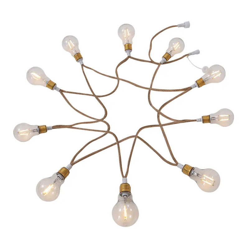 Guirlande extérieure 10ampoules LED blanc chaud intensité variable MINTA