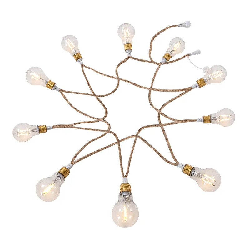 Guirlande extérieure 10ampoules LED blanc chaud intensité variable MINTA
