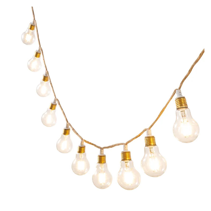 Guirlande extérieure 10ampoules LED blanc chaud intensité variable MINTA