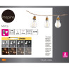 Guirlande extérieure 10ampoules LED blanc chaud intensité variable MINTA
