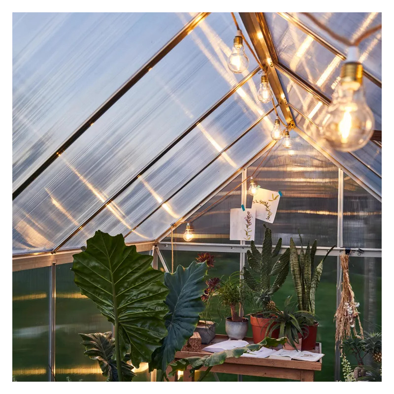 Guirlande extérieure 10ampoules LED blanc chaud intensité variable MINTA